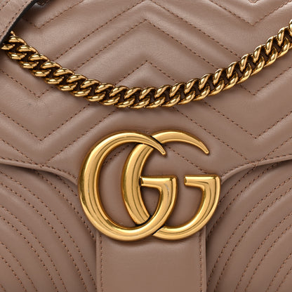 Gucci Calfskin Matelasse Medium GG Marmont Shoulder Bag Porcelain Rose 8 of 14