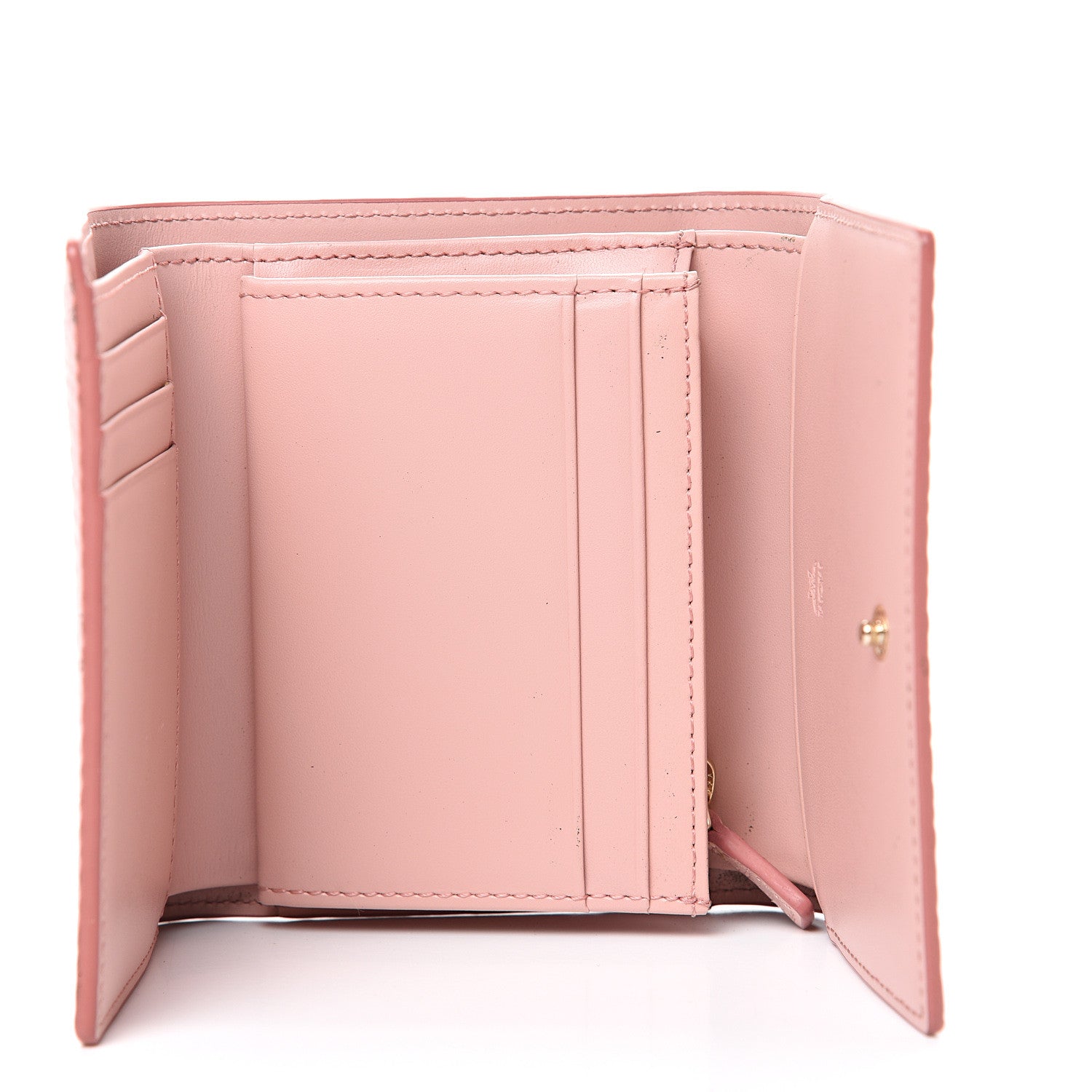 MCM Visetos Trifold Wallet Pink 4 of 10