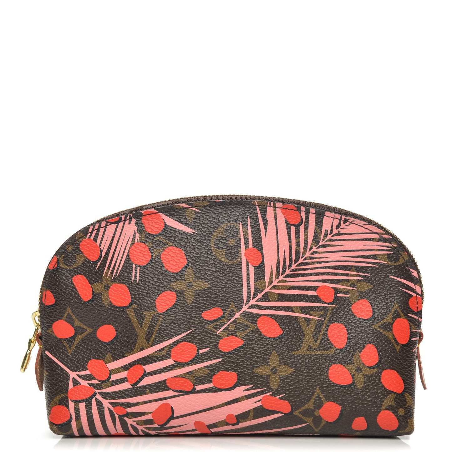 Monogram Jungle Dots Cosmetic Pouch Sugar Pink Poppy