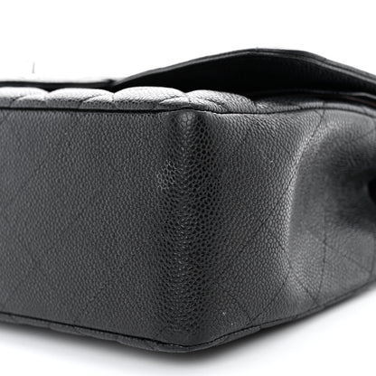Chanel Caviar Quilted Jumbo Double Flap Black 10 of 11