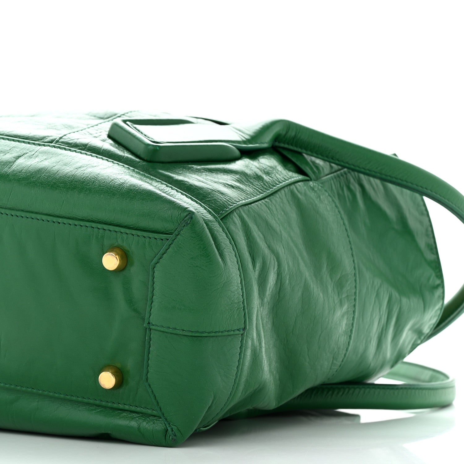 Bottega Veneta Paper Calfskin Maxi Intrecciato Medium Arco Slouch Racing Green 10 of 11