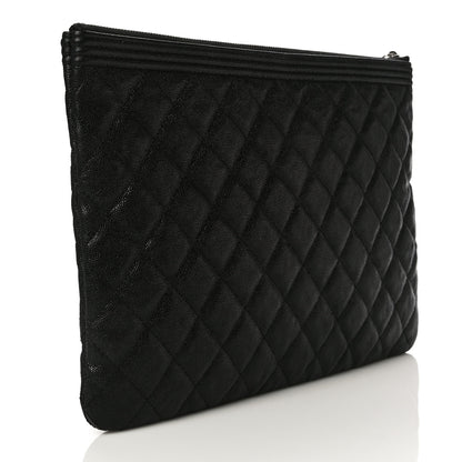 Chanel Caviar Quilted Medium Boy Cosmetic Case Black 3 of 10