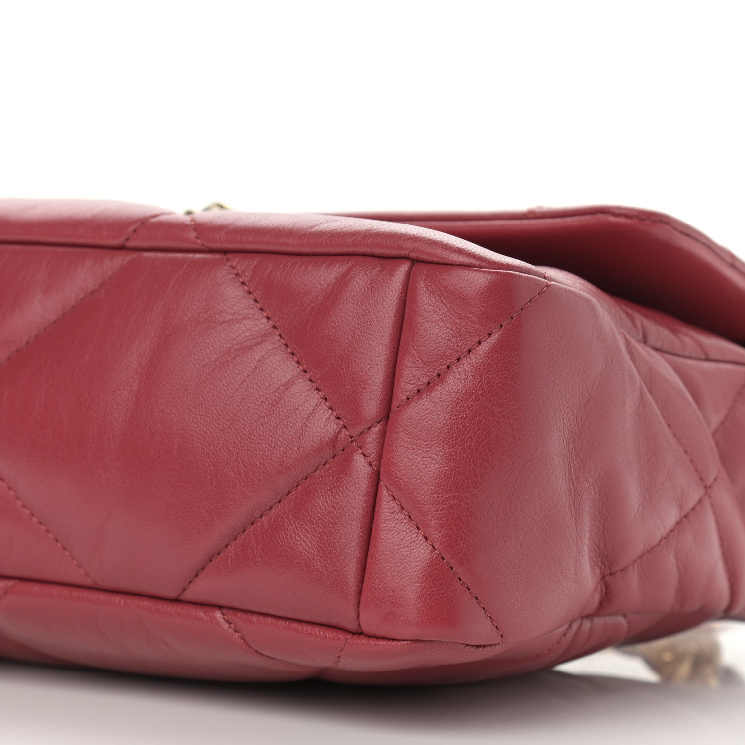 Chanel Goatskin Quilted Large Chanel 19 Flap Red 10 of 11