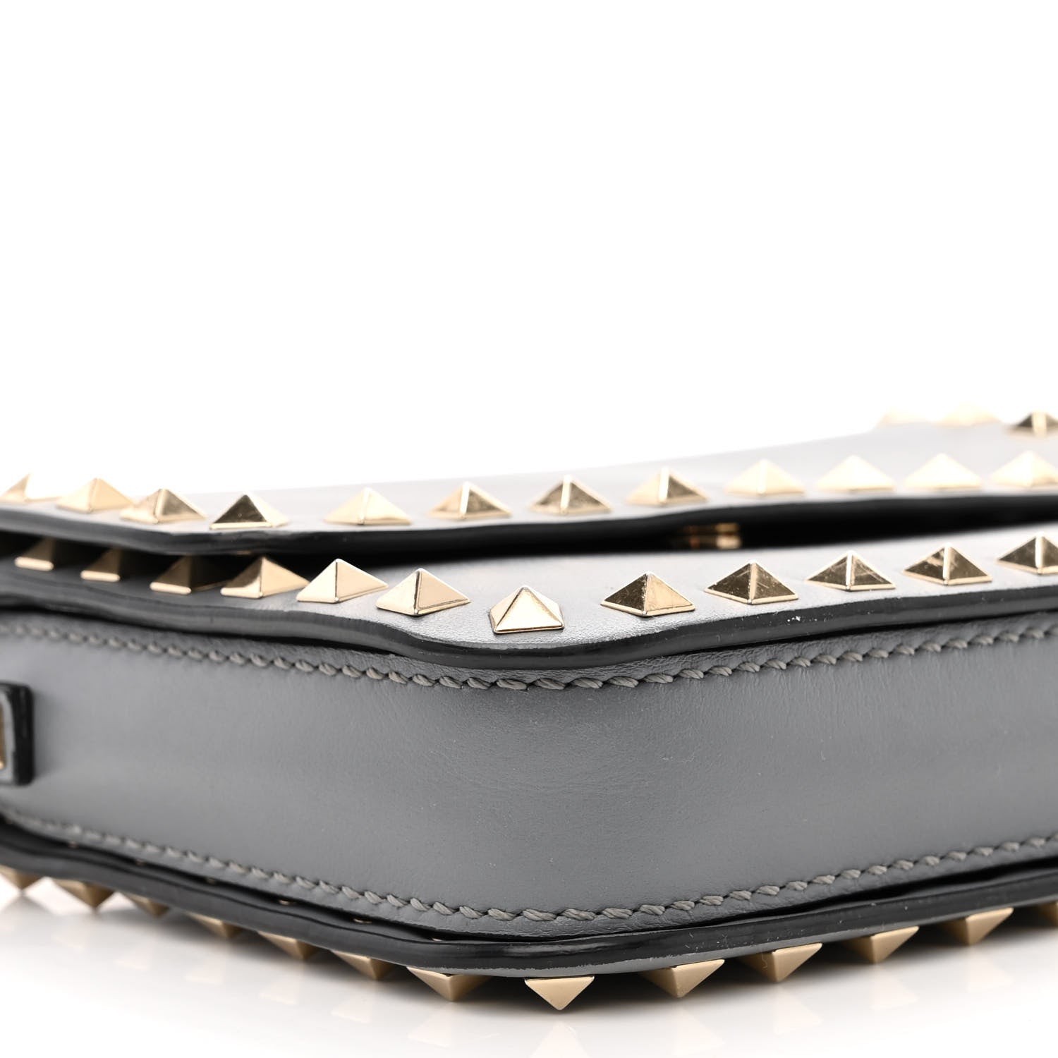 Valentino Garavani Vitello Rockstud Flap Crossbody Bag Stone 8 of 11