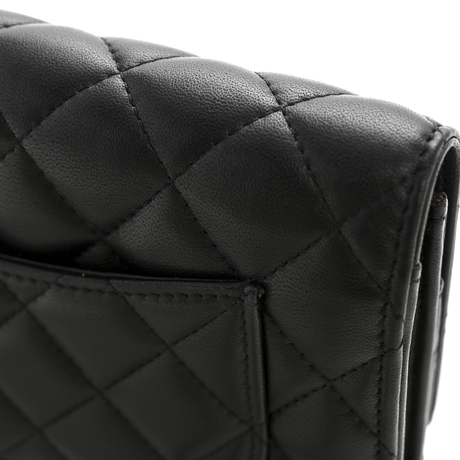 Chanel Lambskin Quilted Wallet On Chain WOC Black 14 of 15