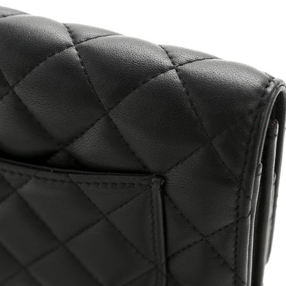 Chanel Lambskin Quilted Wallet On Chain WOC Black 14 of 15