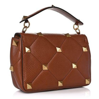 Valentino Garavani Grained Calfskin Large Roman Stud Shoulder Bag Selleria 3 of 8