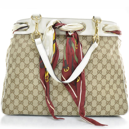 Gucci Monogram Positano Tote Ivory 1 of 9