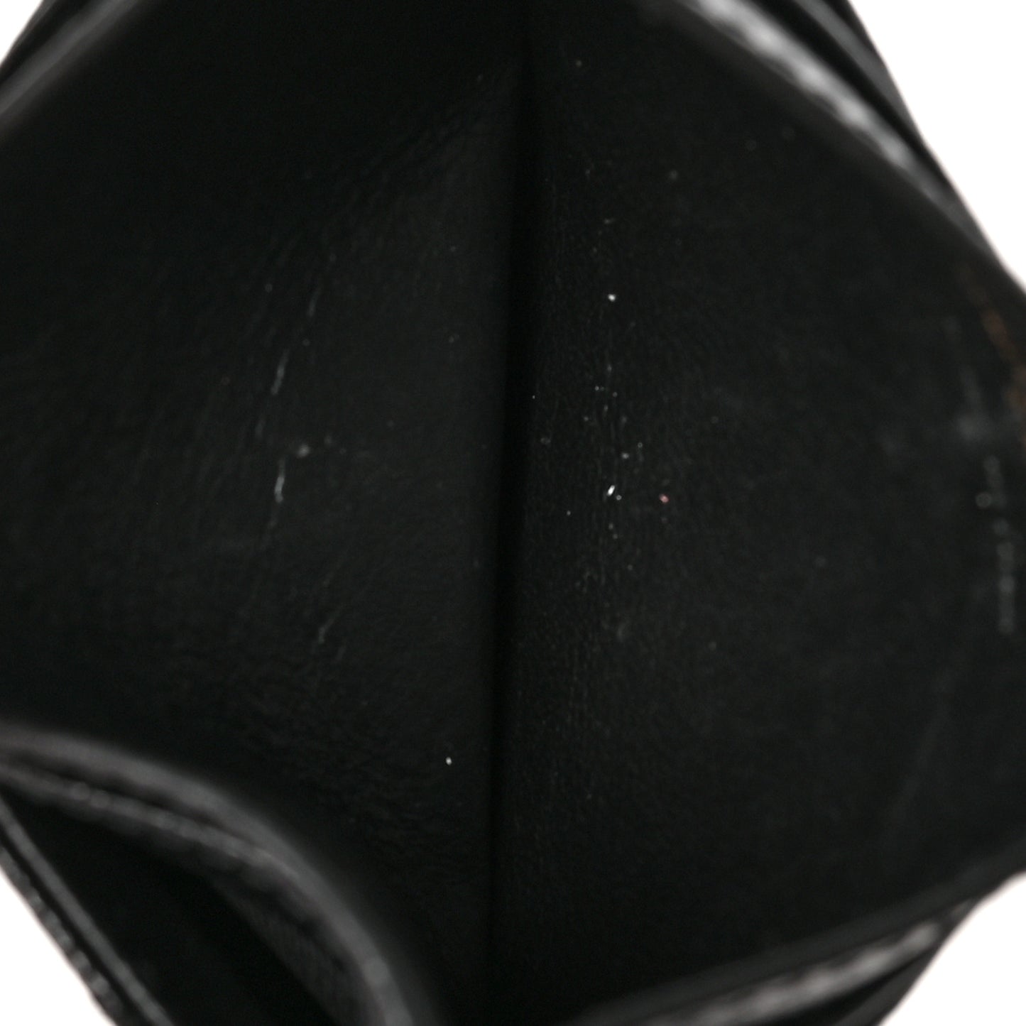 Grain De Poudre Matelasse Chevron Monogram Credit Card Case Black