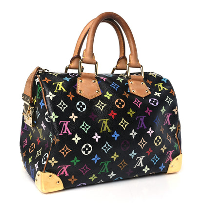 Louis Vuitton Monogram Multicolor Speedy 30 Black 3 of 14