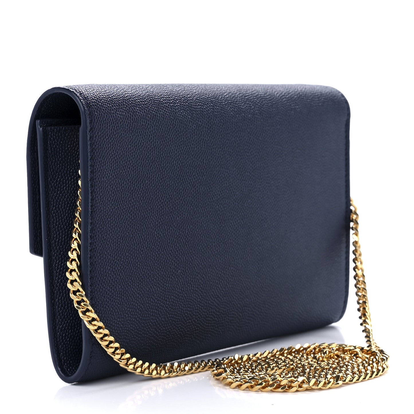Grain De Poudre Monogram Uptown Chain Wallet Blue Charron