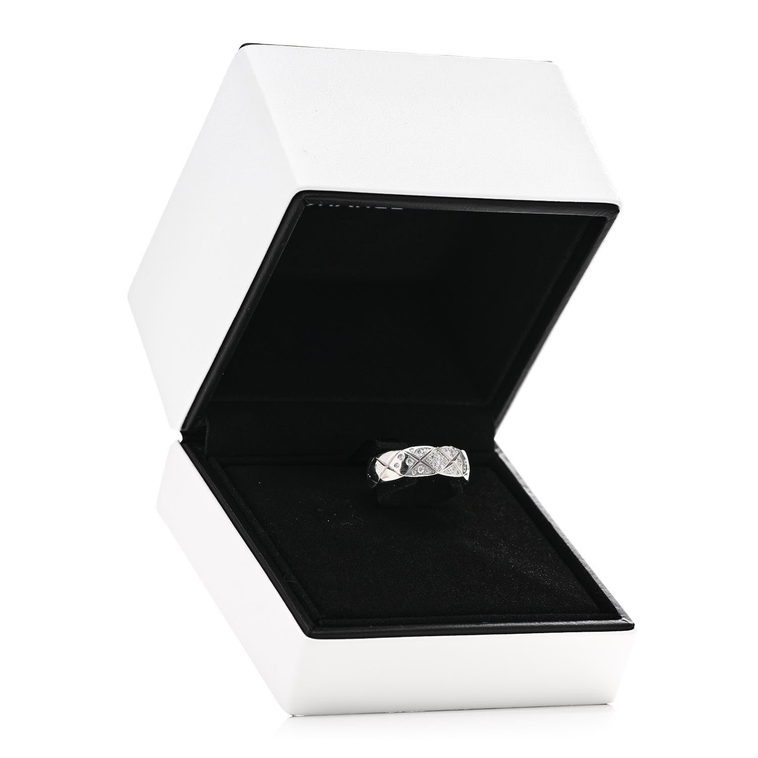 Chanel 18K White Gold Diamond Small Coco Crush Ring 54 7 6 of 6