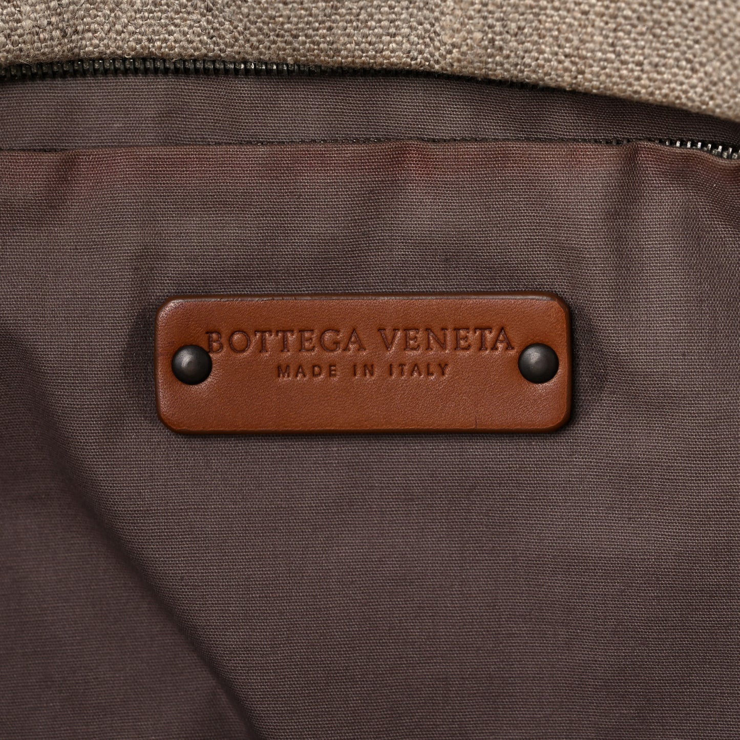 Natural Linen Calfskin Tote White Rope