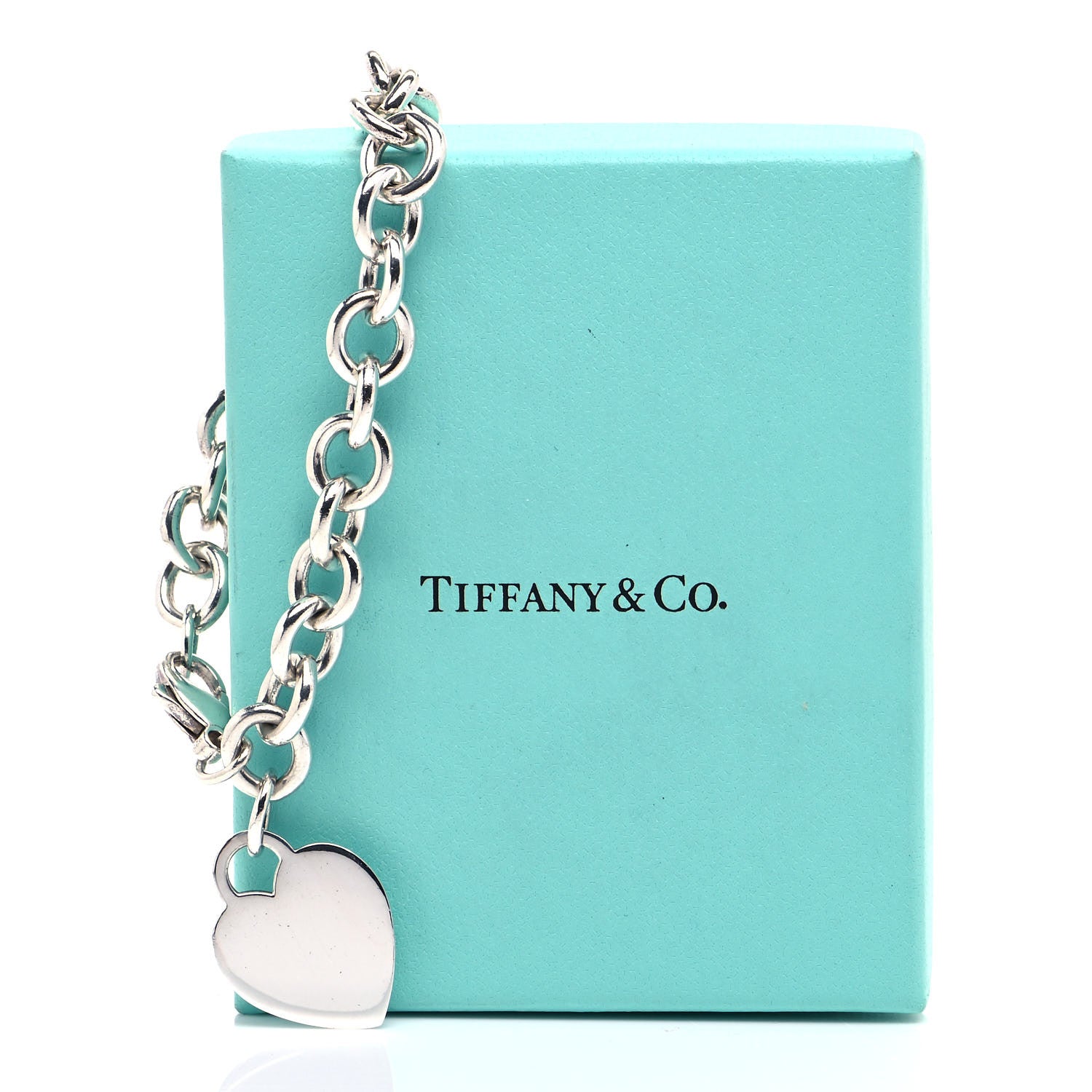 Tiffany Sterling Silver Heart Tag Charm Bracelet 6 of 6