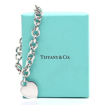 Tiffany Sterling Silver Heart Tag Charm Bracelet 6 of 6