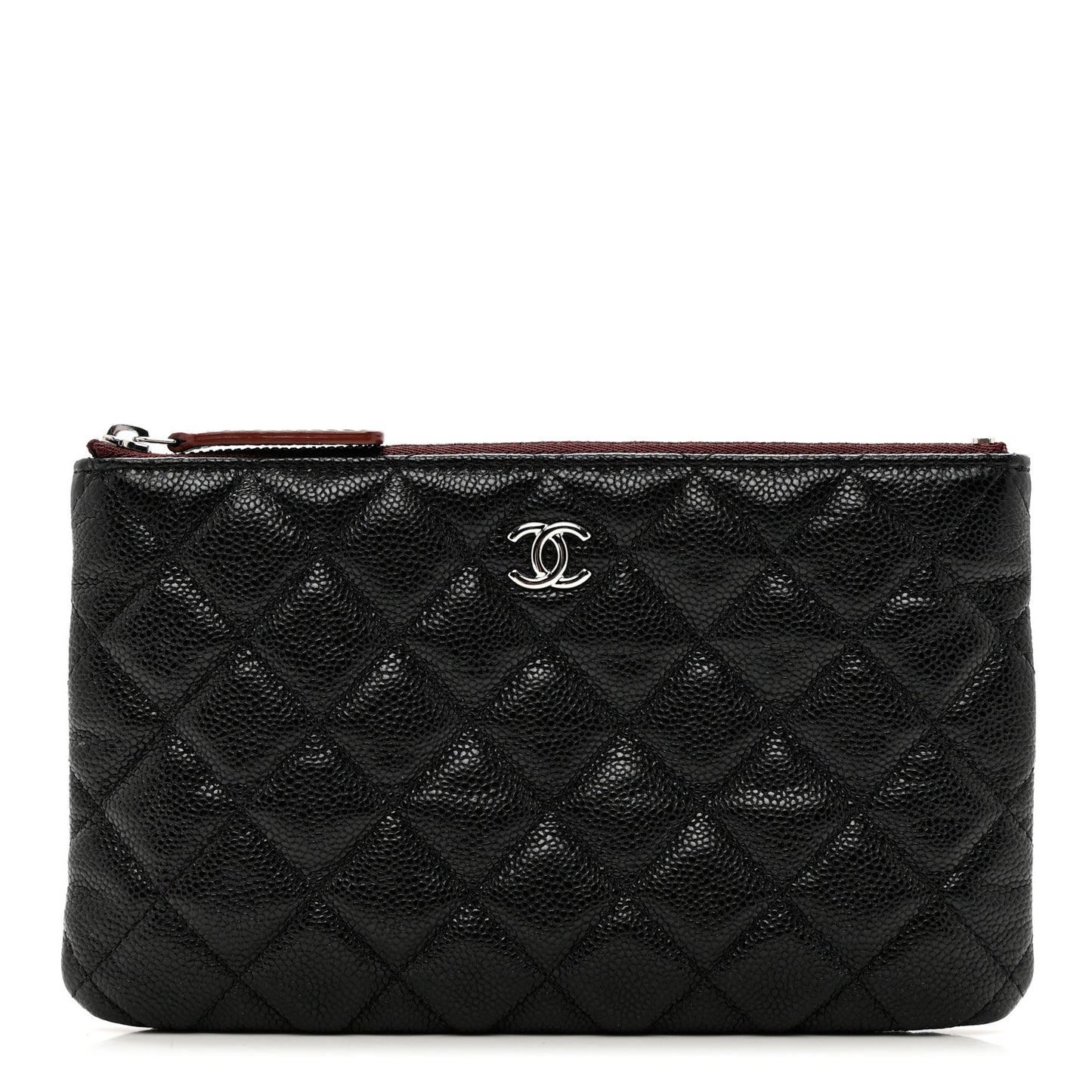 Caviar Quilted Cosmetic Case Black