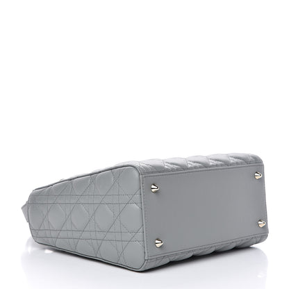 Christian Dior Lambskin Cannage Medium Lady Dior Grey 4 of 14