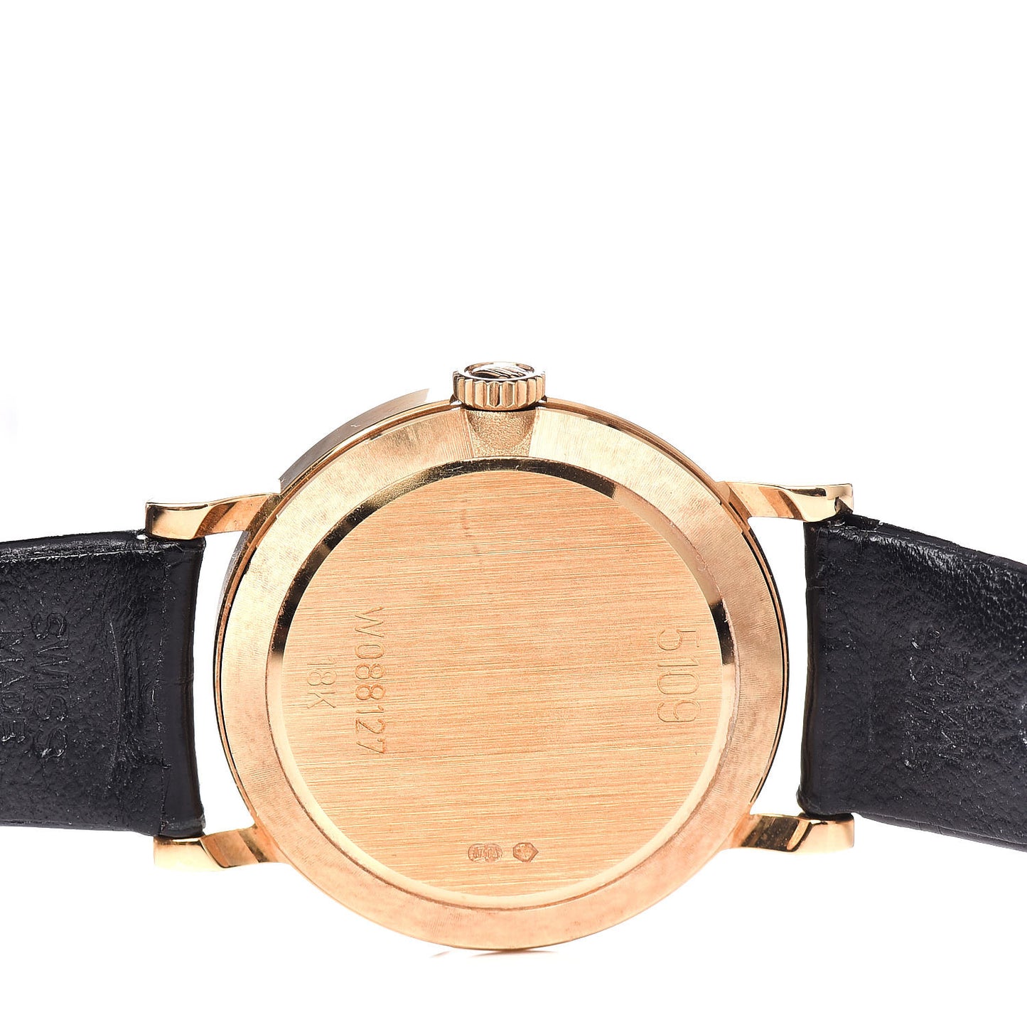 18K Yellow Gold Alligator 26mm Cellini Manual Winding Watch White Jubilee 5109