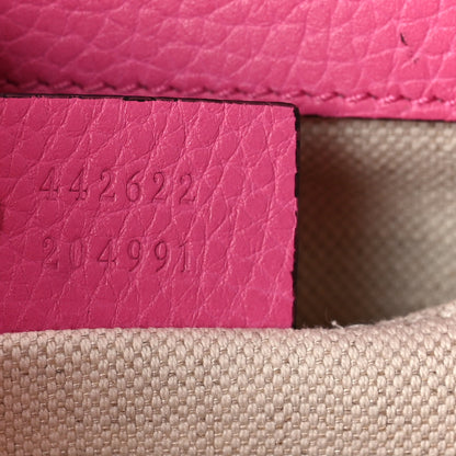 Gucci Cellarius Calfskin Mini GG Marmont Top Handle Bag Tropical Pink Flower 7 of 10