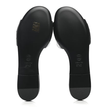 Chanel Lambskin Quilted CC Turnlock Sandals 37.5 Black 11 of 18