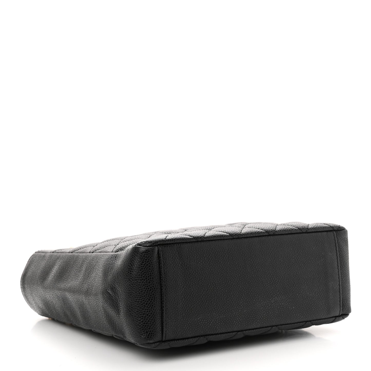 Caviar Quilted Petit Shopping Tote PST Black
