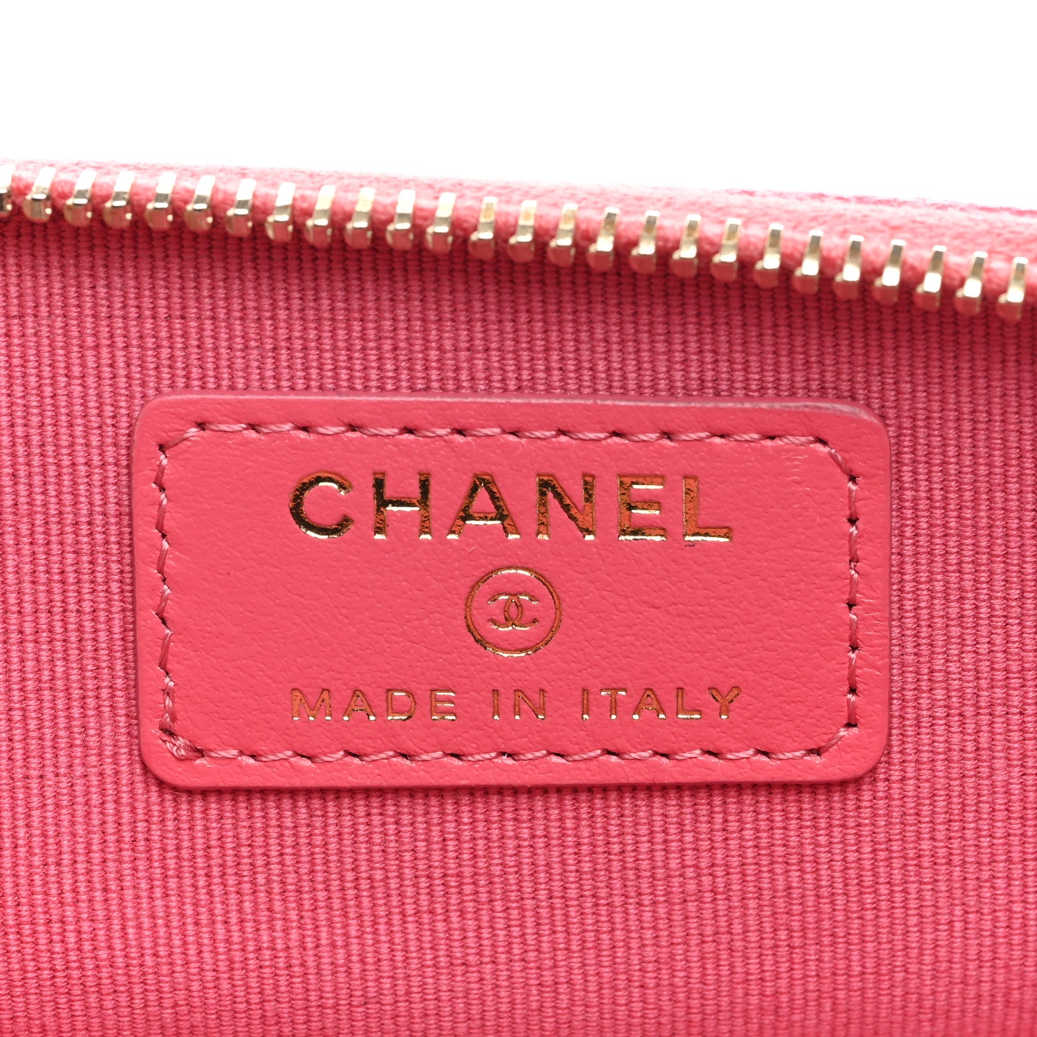 Chanel Caviar Quilted Zip Card Holder Wallet Pink 6 of 7