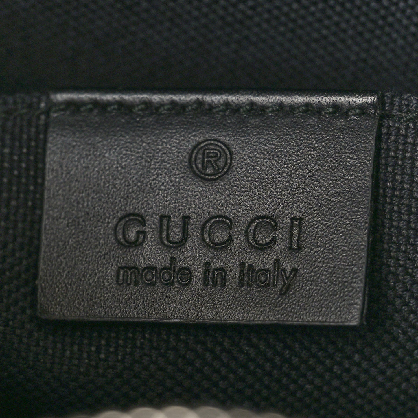 GG Supreme Monogram Selleria Calfskin Web New Web Cosmetic Case Black