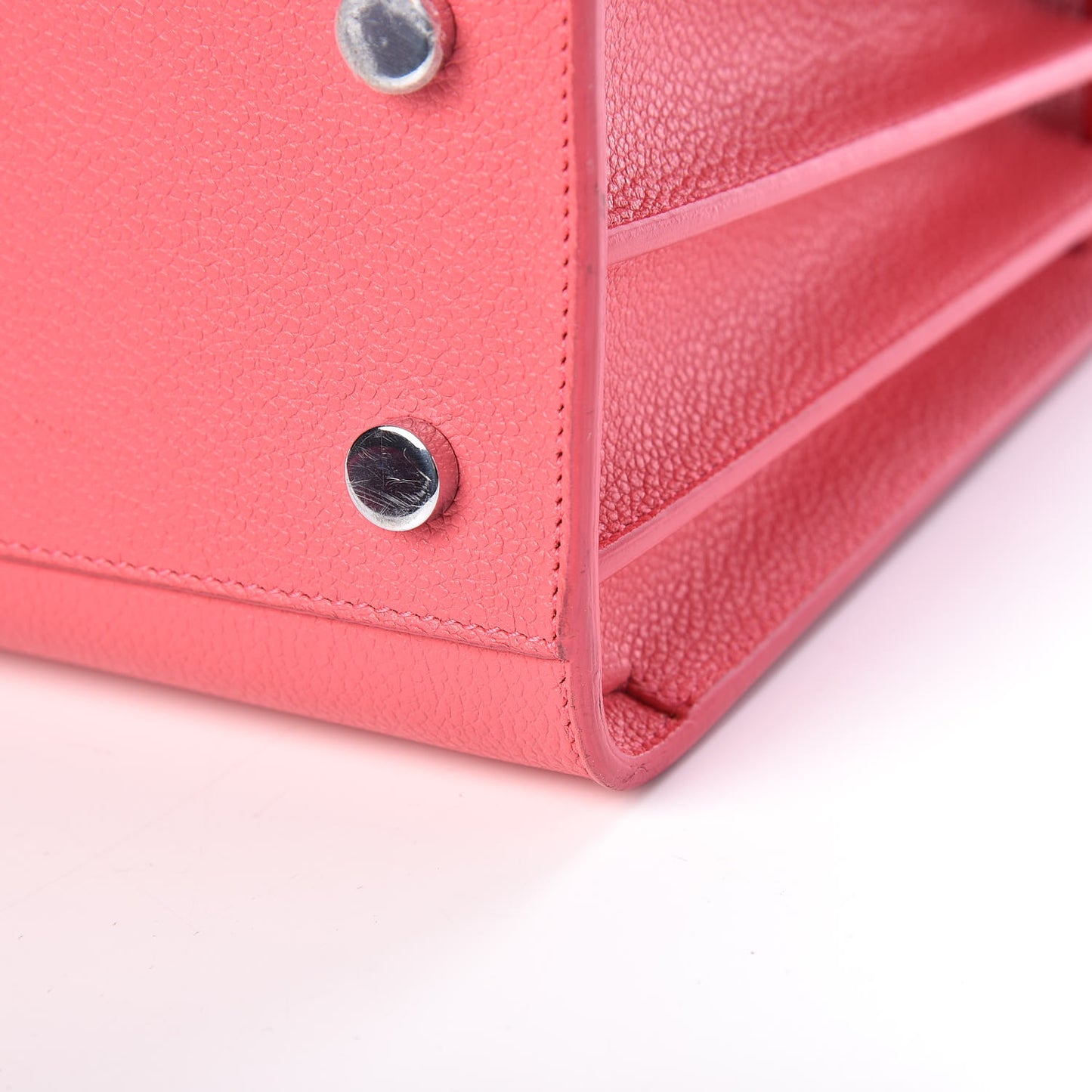 Grained Calfskin Baby Sac De Jour Rose Clair