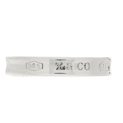 Tiffany Sterling Silver 1837 Small Narrow Hoop Earrings 4 of 5