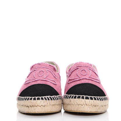 Chanel Linen CC Espadrilles 39 Pink 2 of 10