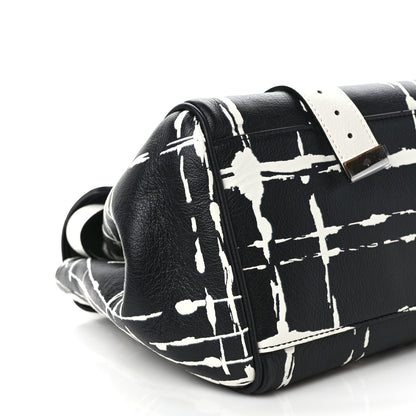 Mulberry Polished Buffalo Check Printed Medium Alexa Black White 7 of 8