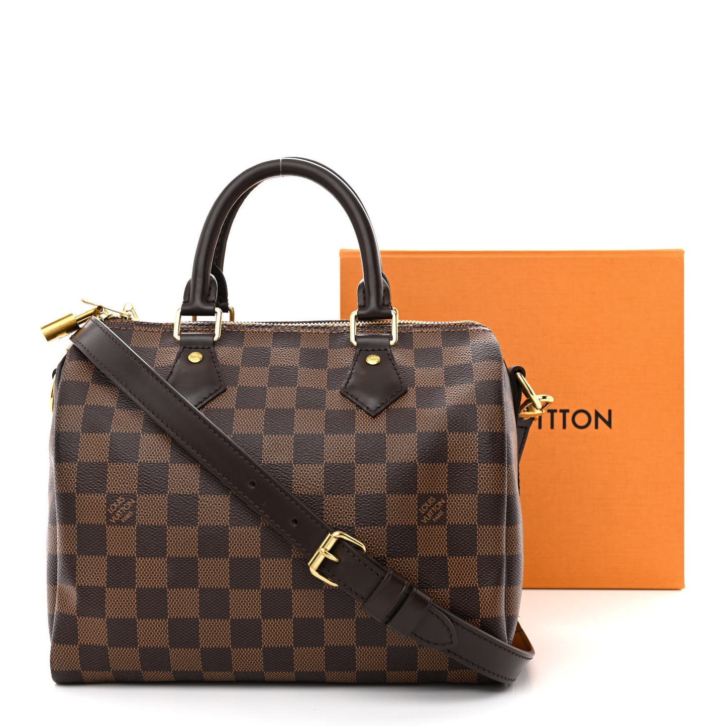Damier Ebene Speedy Bandouliere 25