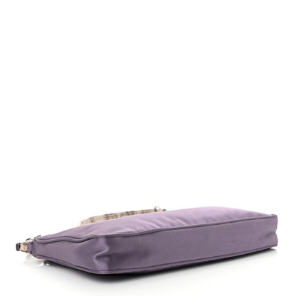 Prada Satin Raso Shoulder Bag Glicine 4 of 11