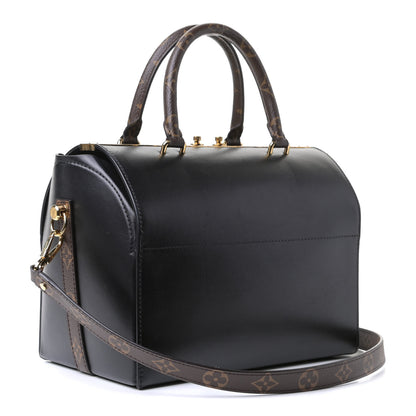 Louis Vuitton Calfskin Monogram Speedy Doctor 25 Black 2 of 7
