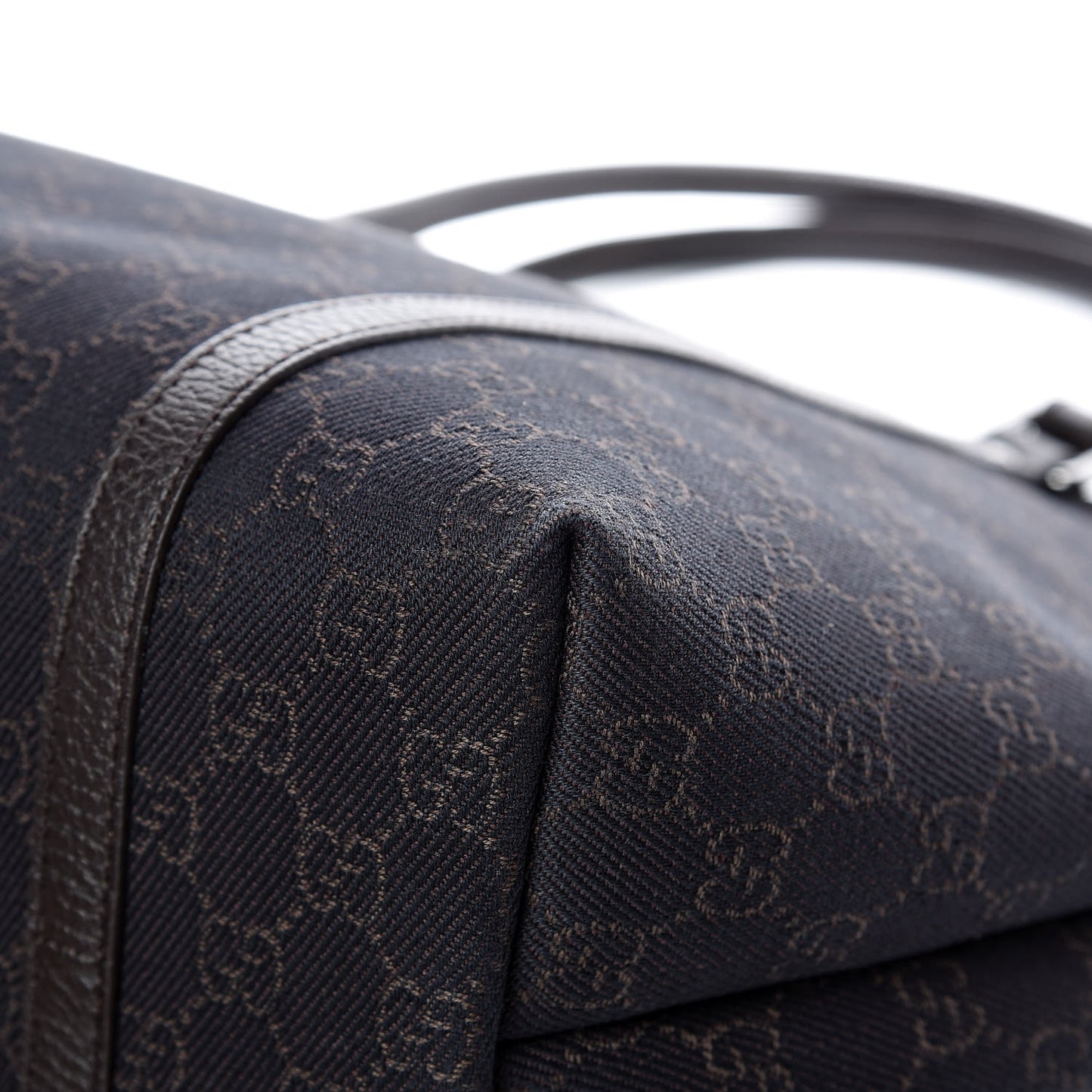 Denim Dollar Calfskin GG Monogram Medium Joy Tote Brown