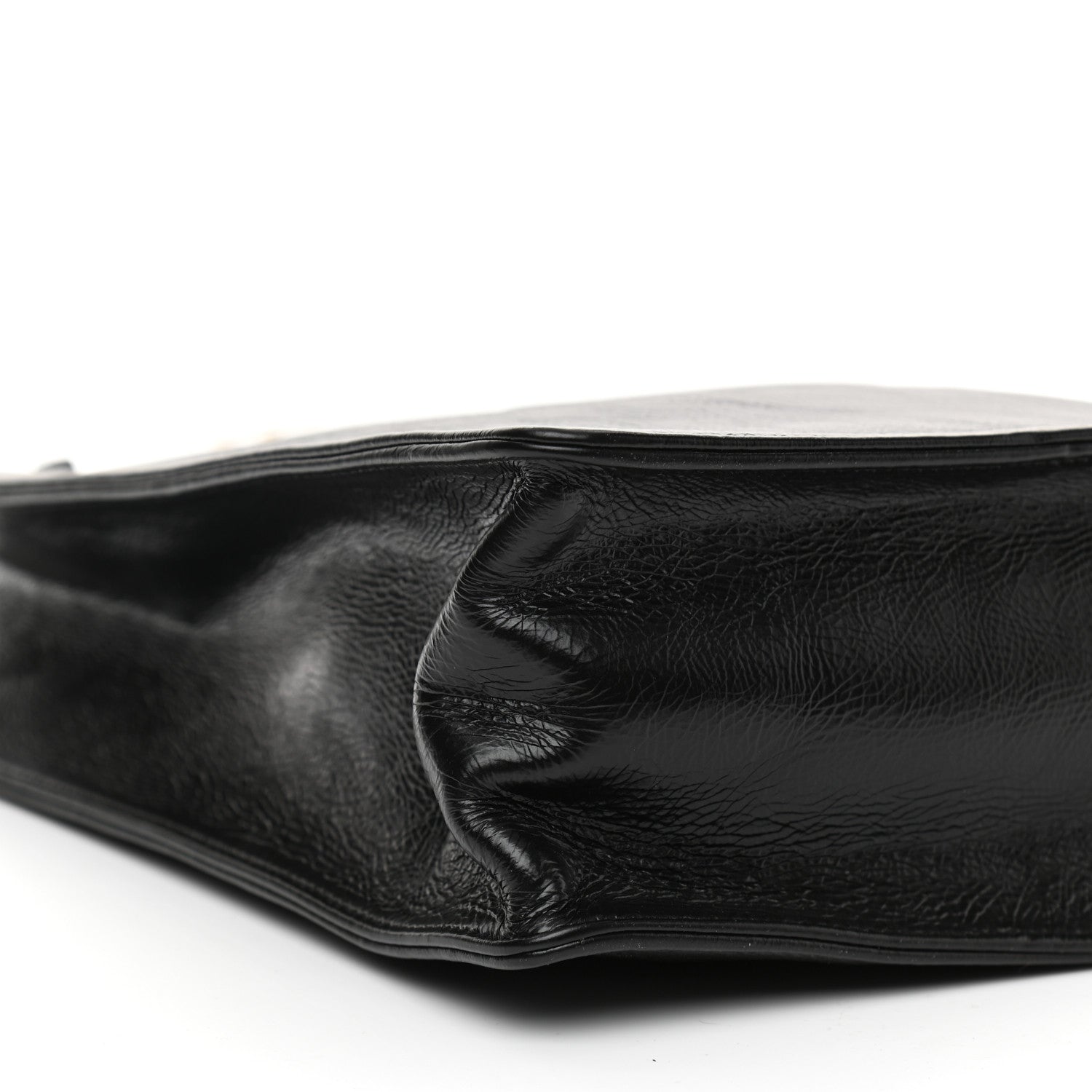 Chanel Shiny Aged Calfskin North South Shopping Bag Black 9 of 14