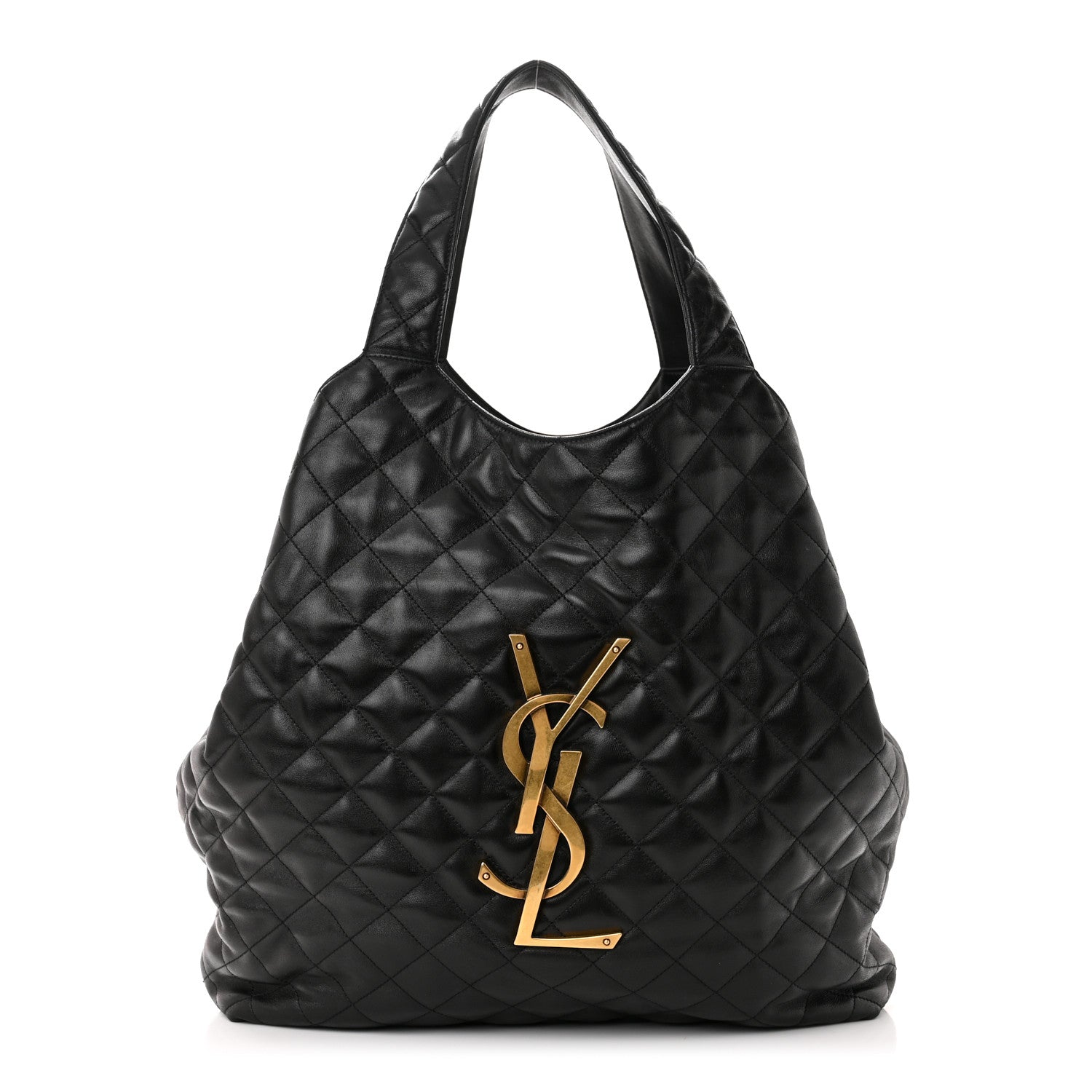 Saint Laurent Lambskin Quilted Maxi Icare Shopping Tote Black 3 of 11