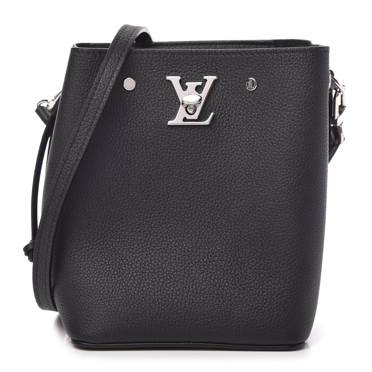 Louis Vuitton Calfskin Nano Lockme Bucket Black 1 of 10
