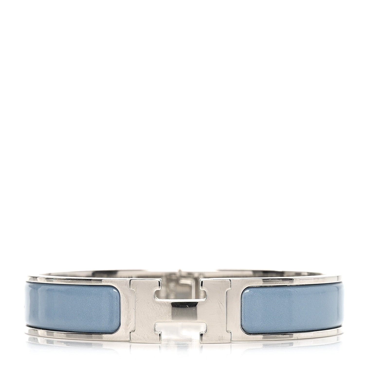 Hermes Enamel Narrow Clic Clac H Bracelet PM Gris Orage 1 of 4