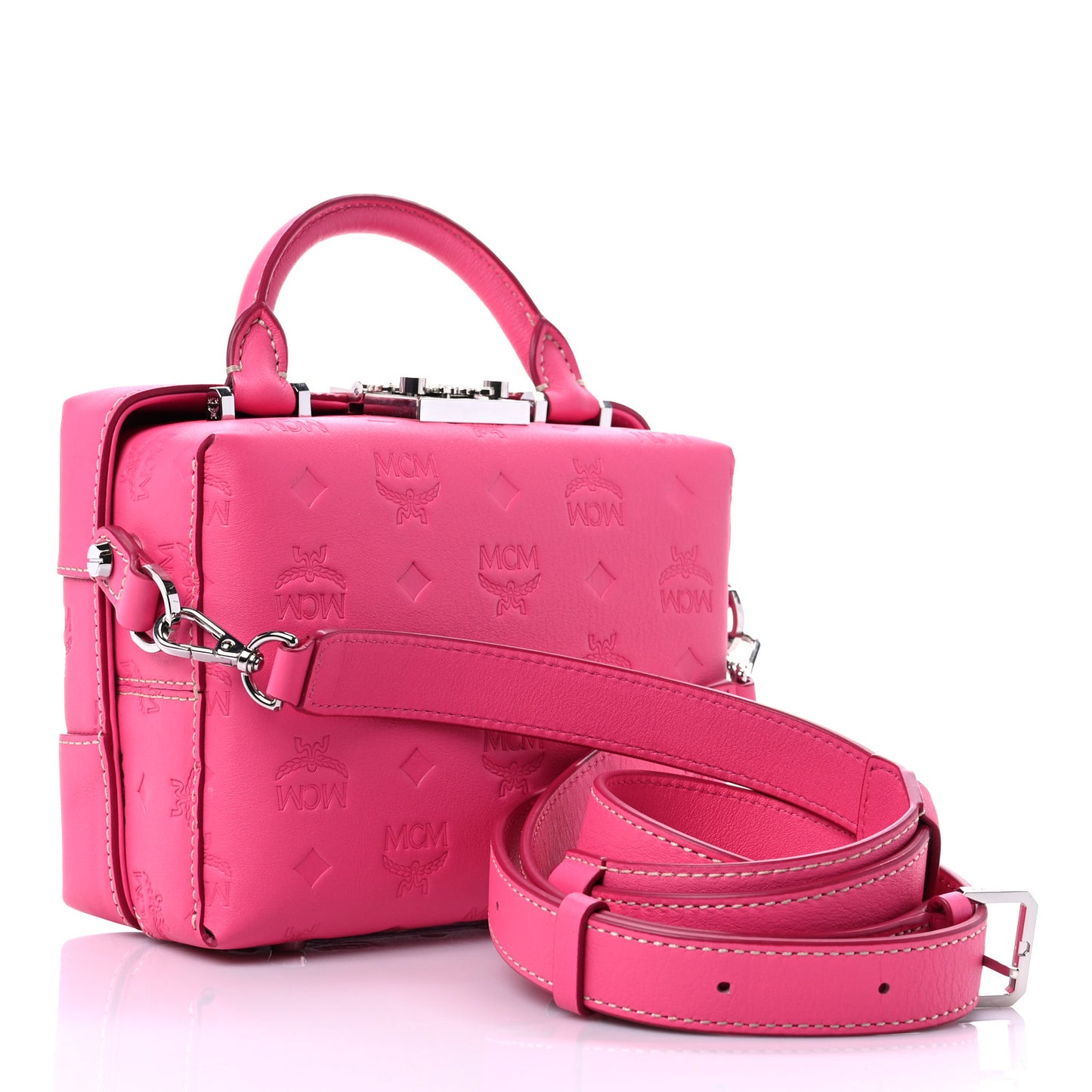 Calfskin Ottomar Monogram Small Berlin Crossbody Sugar Pink