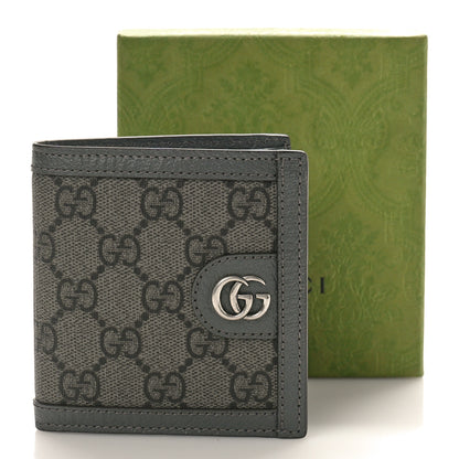Gucci GG Supreme Monogram Calfskin Ophidia Bi-Fold Wallet Grey 8 of 8