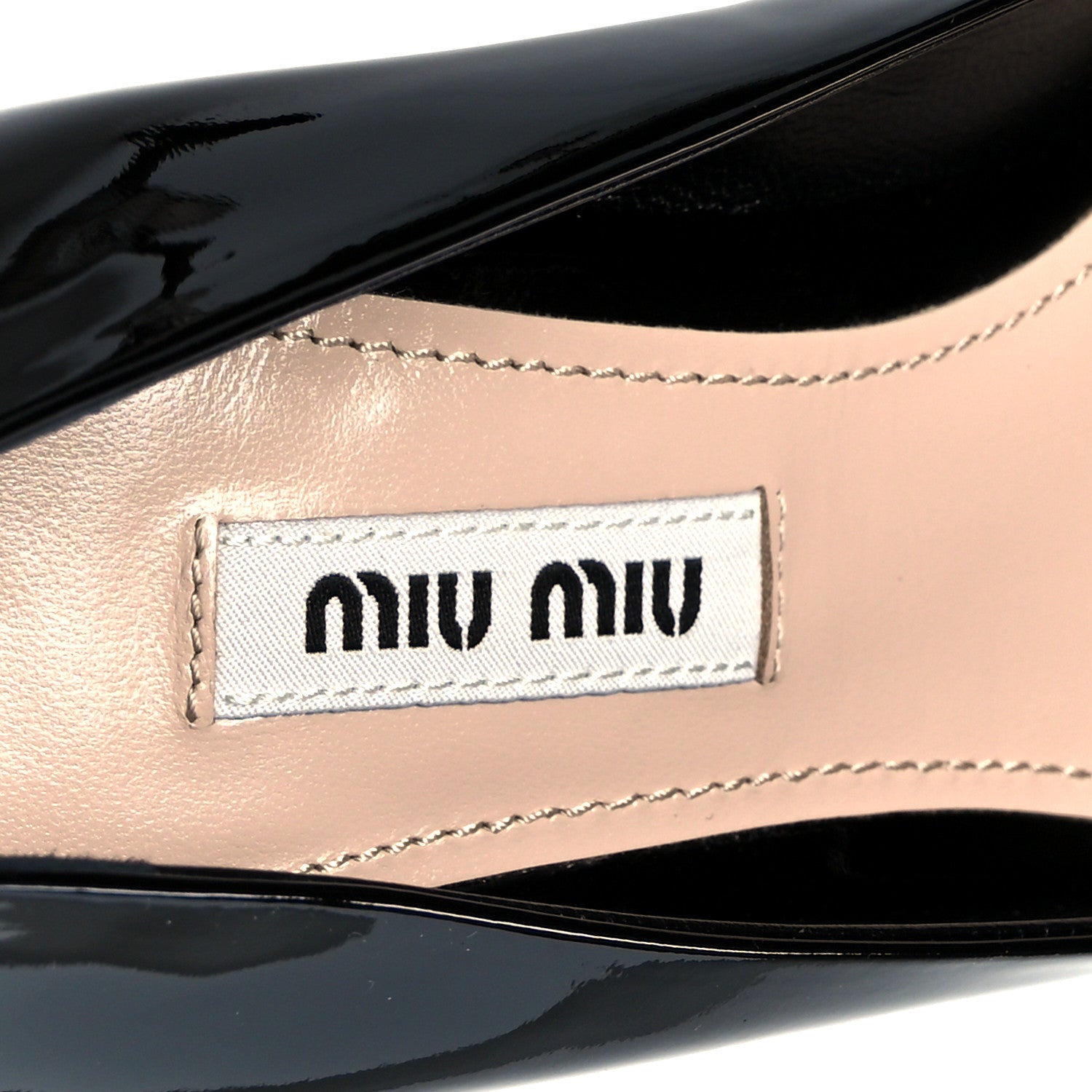 Miu Miu Vernice Crystal Pumps 37 Black 7 of 9