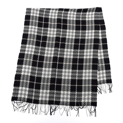Burberry Alpaca Silk Nova Check Scarf Black 2 of 4