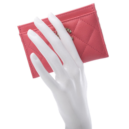 Chanel Caviar Quilted French New Wave Card Holder Rose 2 of 9