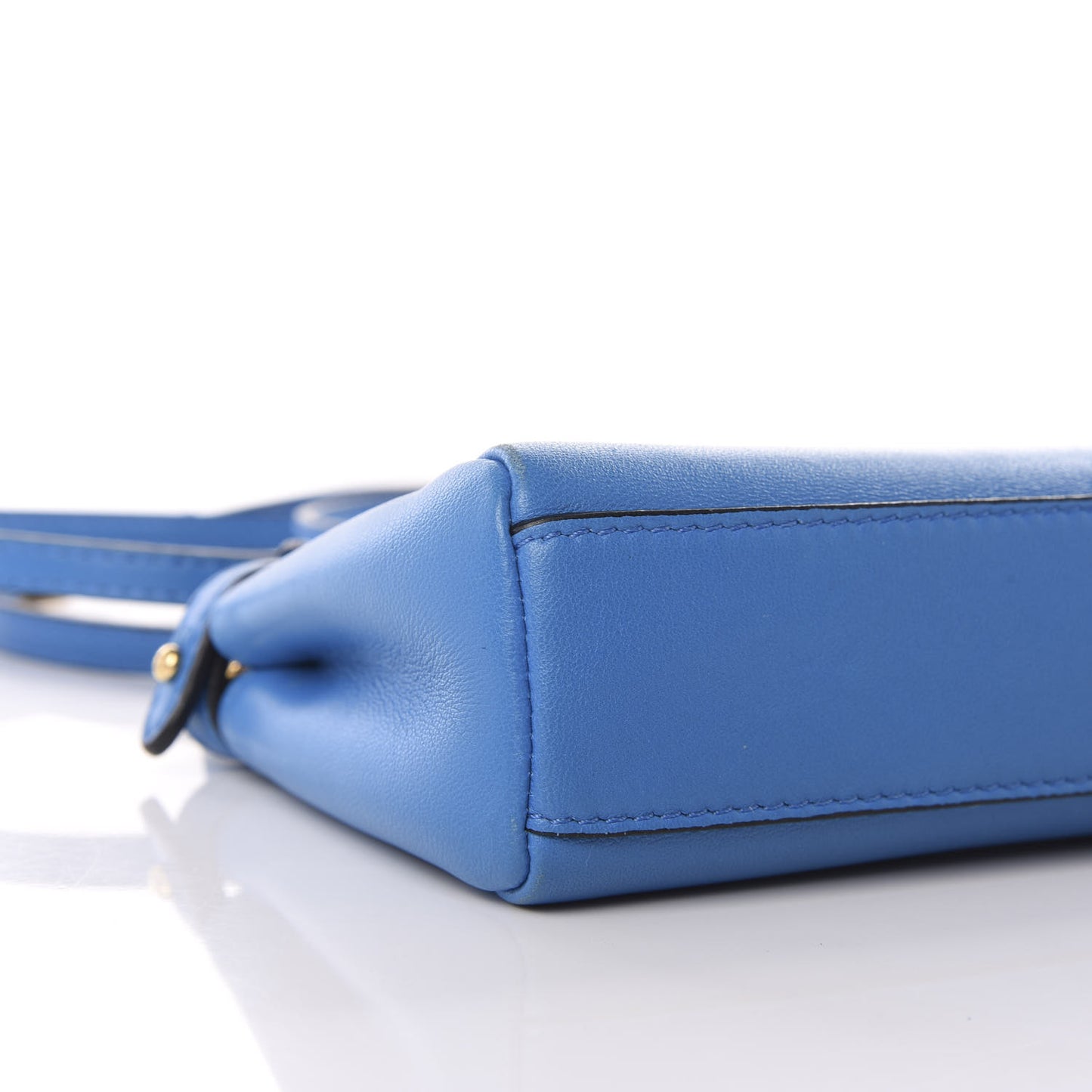 Shiny Nappa Micro Peekaboo Iconic Satchel Blue Royal