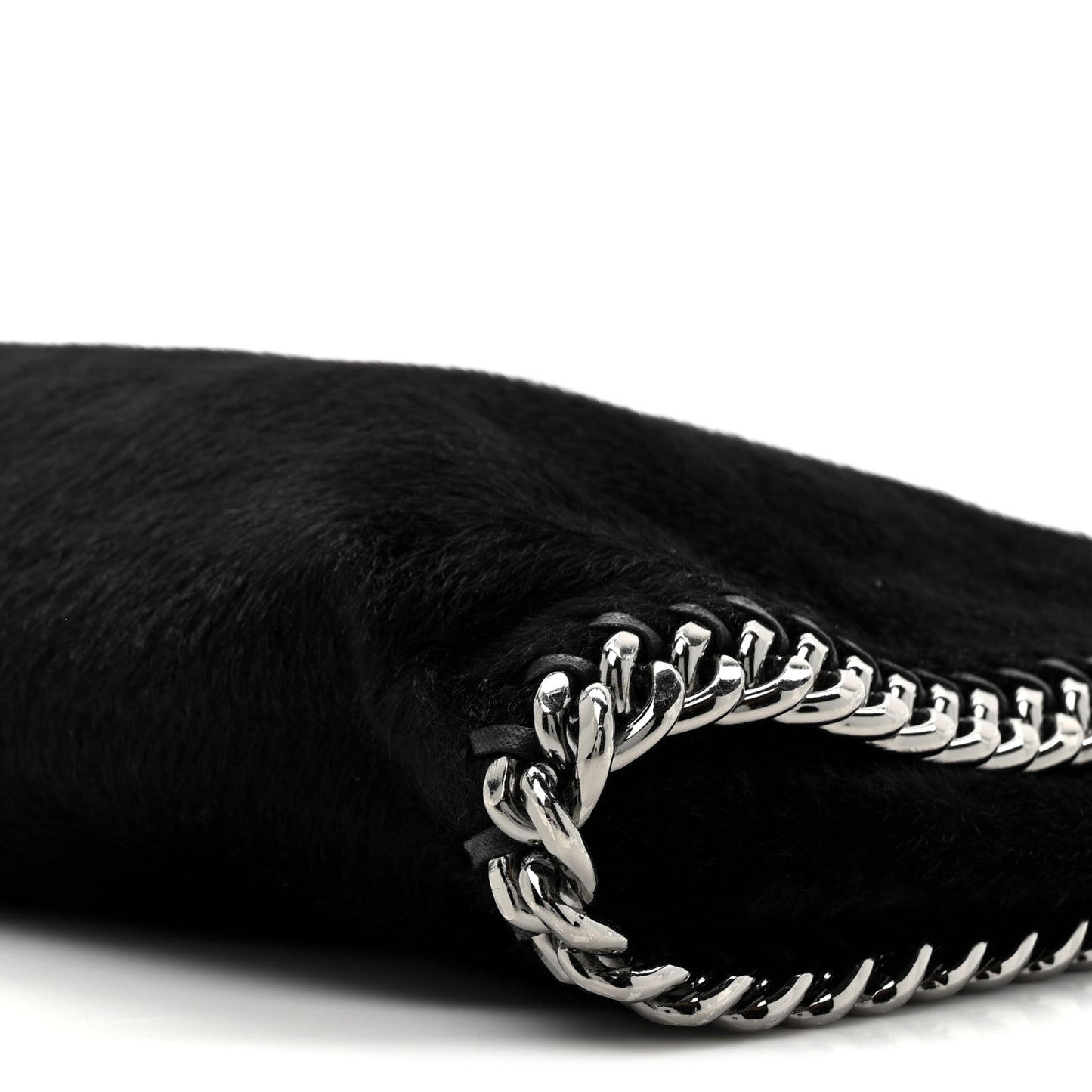 Faux Pony Hair Falabella Tote Black