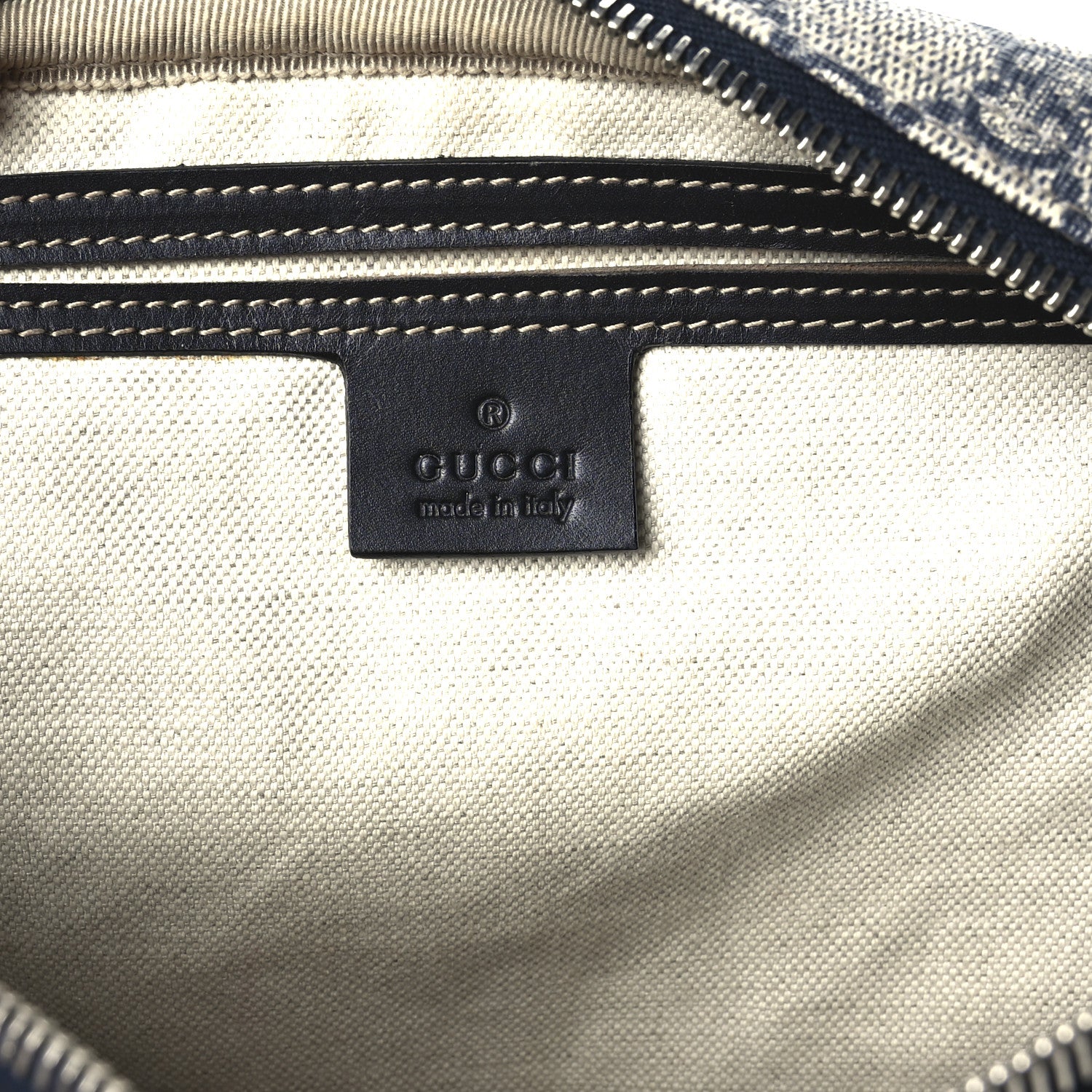 Gucci GG Plus Monogram Selleria Calfskin Medium Messenger Bag Beige Blue 6 of 11