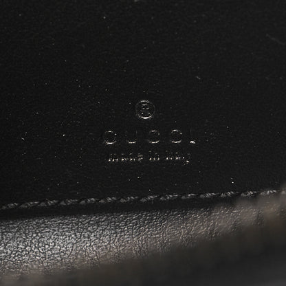 Gucci Calfskin Matelasse GG Marmont Zip Around Card Case Black 6 of 9