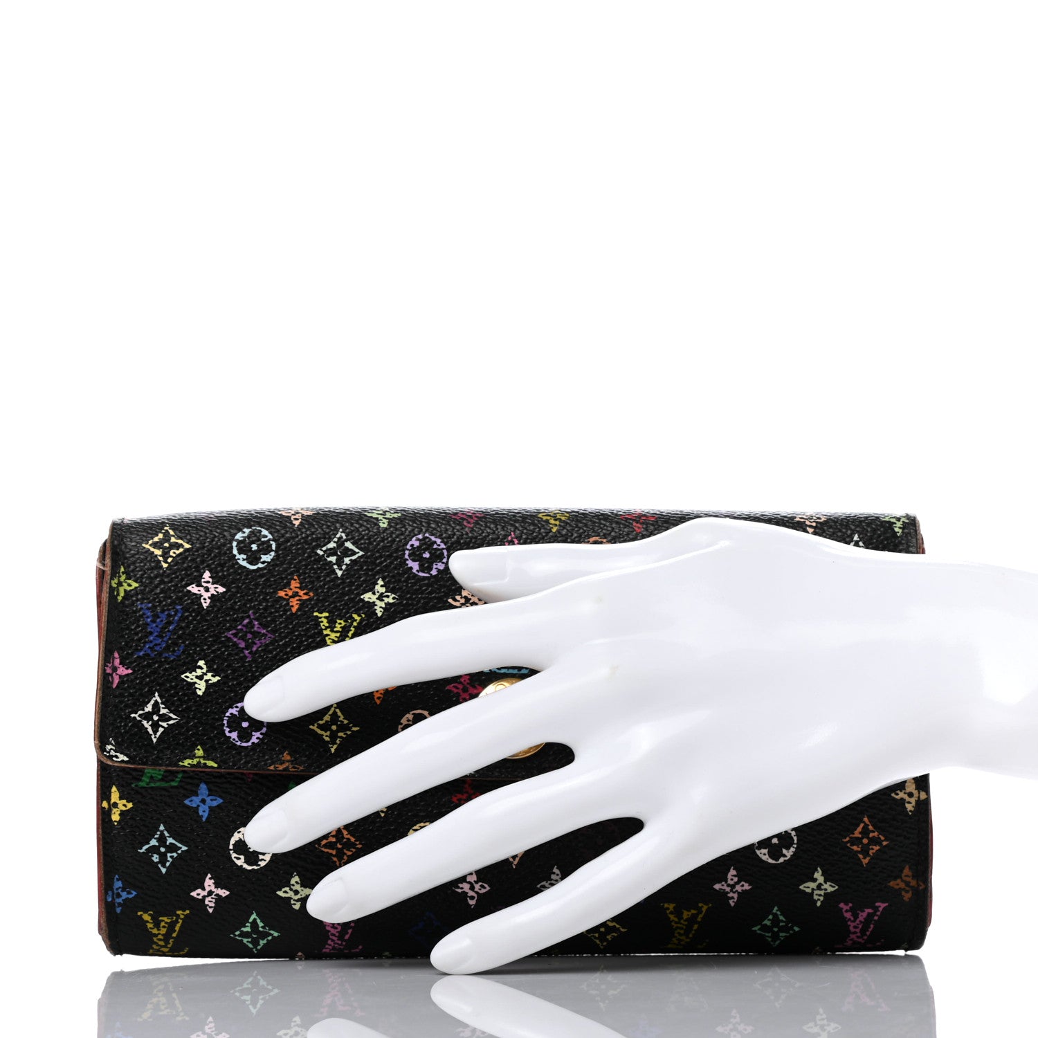 Louis Vuitton Monogram Multicolor Sarah Wallet Black Grenade 8 of 8