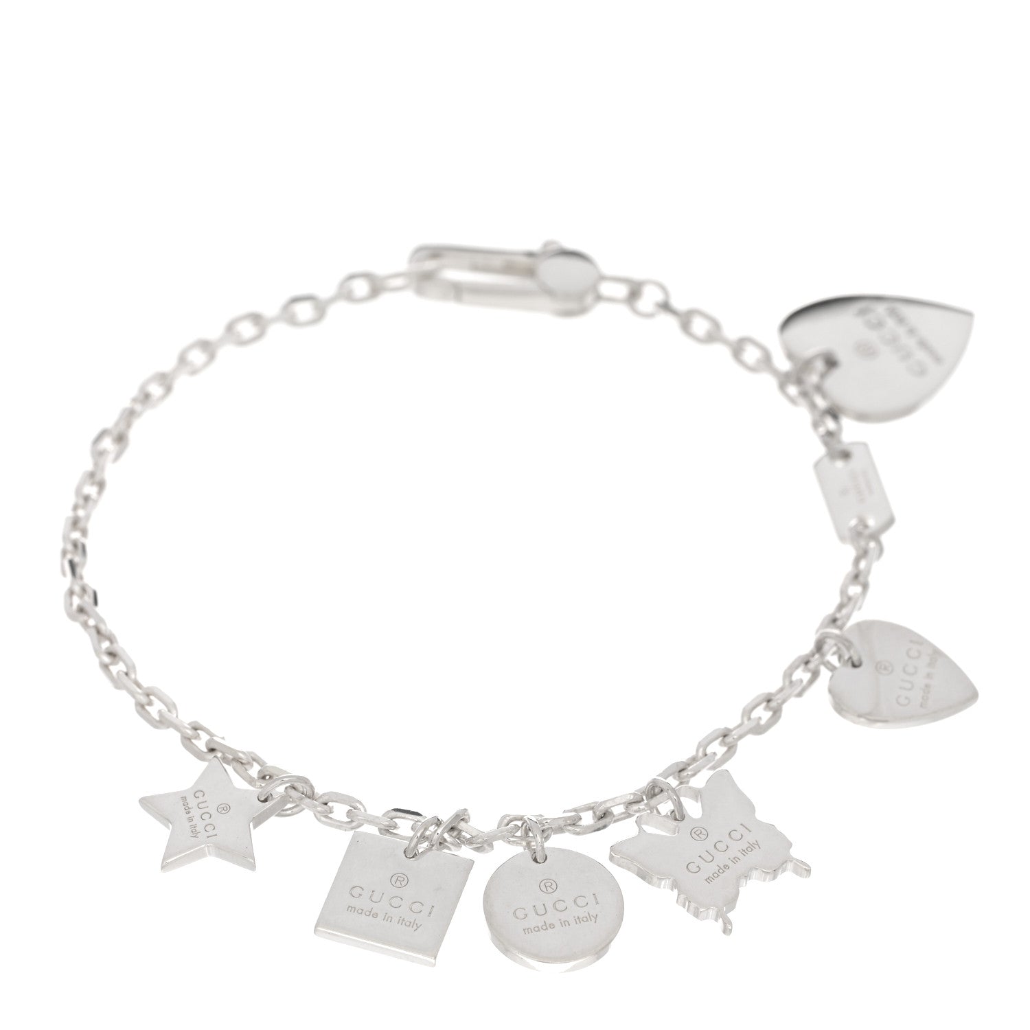 Gucci Sterling Silver Trademark Charm Bracelet 1 of 3